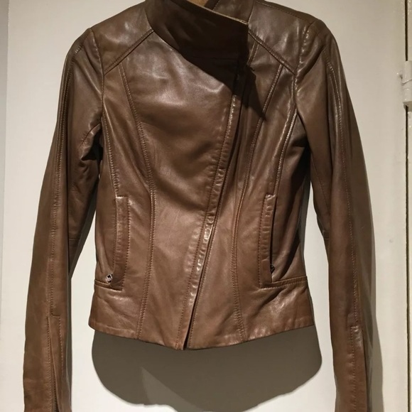 NEW - Danier Mackage Style Leather Motorcycle Jacket - Picture 3 of 12